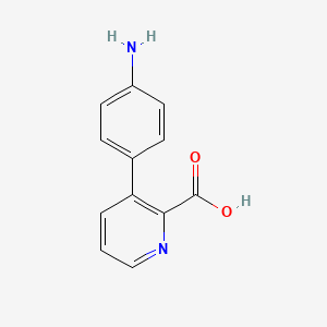 molecular formula C12H10N2O2 B581537 3-(4-Aminophenyl)pyridine-2-carboxylic acid CAS No. 1258609-39-0
