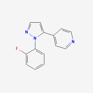 molecular formula C14H10FN3 B581538 4-(1-(2-fluorophenyl)-1H-pyrazol-5-yl)pyridine CAS No. 1269291-27-1