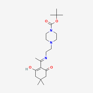 molecular formula C21H35N3O4 B581540 1-Boc-4-[2-[[1-(4,4-dimethyl-2,6-dioxocyclohexylidene)ethyl]amino]ethyl]piperazine CAS No. 1258652-71-9