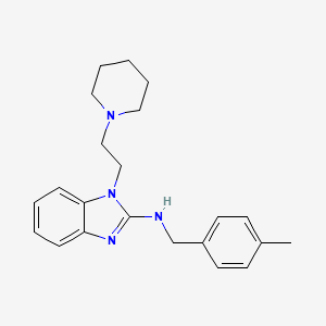 molecular formula C22H28N4 B5815437 N-[(4-METHYLPHENYL)METHYL]-1-[2-(PIPERIDIN-1-YL)ETHYL]-1H-1,3-BENZODIAZOL-2-AMINE 