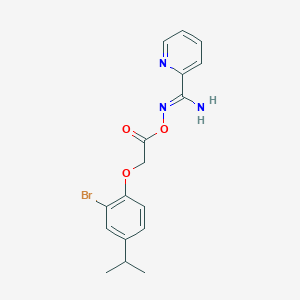 molecular formula C17H18BrN3O3 B5815439 N'-({2-[2-bromo-4-(propan-2-yl)phenoxy]acetyl}oxy)pyridine-2-carboximidamide 