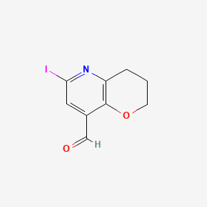 6-Iodo-3,4-dihydro-2H-pyrano[3,2-b]pyridine-8-carbaldehyde