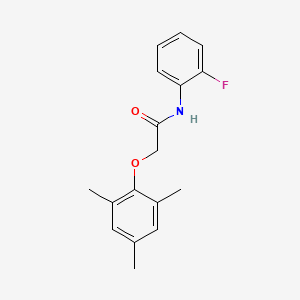 molecular formula C17H18FNO2 B5815462 N-(2-fluorophenyl)-2-(2,4,6-trimethylphenoxy)acetamide 