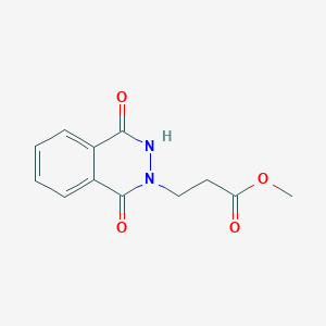 molecular formula C12H12N2O4 B5815497 methyl 3-(1,4-dioxo-3,4-dihydrophthalazin-2(1H)-yl)propanoate 