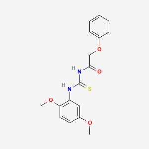 molecular formula C17H18N2O4S B5815565 N-[(2,5-dimethoxyphenyl)carbamothioyl]-2-phenoxyacetamide 