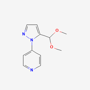 4-(5-(dimethoxymethyl)-1H-pyrazol-1-yl)pyridine