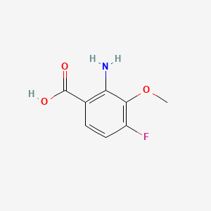 molecular formula C8H8FNO3 B581568 2-Amino-3-methoxy-4-fluorobenzoic acid CAS No. 126480-32-8