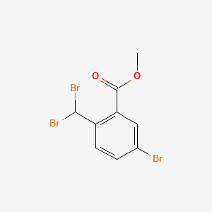 molecular formula C9H7Br3O2 B581569 Methyl 5-bromo-2-(dibromomethyl)benzoate CAS No. 1265286-99-4