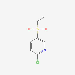 molecular formula C7H8ClNO2S B581571 2-Chloro-5-(ethylsulfonyl)pyridine CAS No. 1206679-92-6