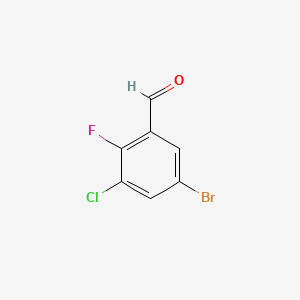 molecular formula C7H3BrClFO B581583 5-Bromo-3-chloro-2-fluorobenzaldehyde CAS No. 1280786-80-2