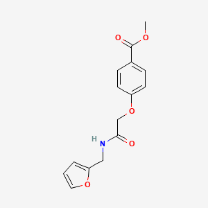 molecular formula C15H15NO5 B5815898 Methyl 4-[2-(furan-2-ylmethylamino)-2-oxoethoxy]benzoate 