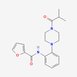 molecular formula C19H23N3O3 B5815930 N-[2-(4-isobutyryl-1-piperazinyl)phenyl]-2-furamide 