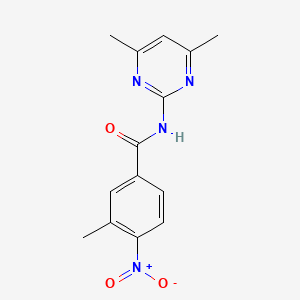 molecular formula C14H14N4O3 B5815941 N-(4,6-dimethylpyrimidin-2-yl)-3-methyl-4-nitrobenzamide 