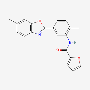 molecular formula C20H16N2O3 B5815961 N-[2-methyl-5-(6-methyl-1,3-benzoxazol-2-yl)phenyl]furan-2-carboxamide 