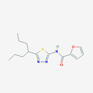 molecular formula C14H19N3O2S B5815998 N-[5-(1-propylbutyl)-1,3,4-thiadiazol-2-yl]-2-furamide 