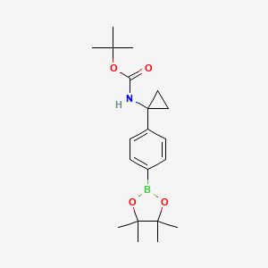 tert-Butyl (1-(4-(4,4,5,5-tetramethyl-1,3,2-dioxaborolan-2-yl)phenyl)cyclopropyl)carbamate