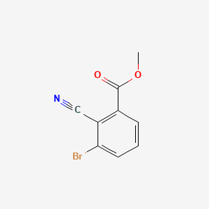 molecular formula C9H6BrNO2 B581602 Methyl 3-bromo-2-cyanobenzoate CAS No. 1261653-43-3