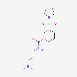 molecular formula C16H25N3O3S B5816040 N-[3-(dimethylamino)propyl]-3-(pyrrolidin-1-ylsulfonyl)benzamide 