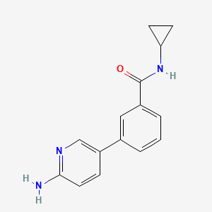 molecular formula C15H15N3O B581605 3-(6-Aminopyridin-3-yl)-N-cyclopropylbenzamide CAS No. 1314985-40-4