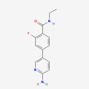 molecular formula C14H14FN3O B581611 4-(6-Aminopyridin-3-yl)-N-ethyl-2-fluorobenzamide CAS No. 1314987-52-4