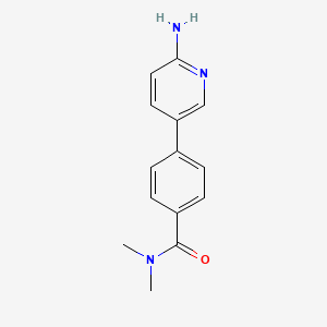 molecular formula C14H15N3O B581612 4-(6-Aminopyridin-3-yl)-N,N-dimethylbenzamide CAS No. 1314987-53-5