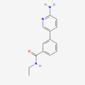 molecular formula C14H15N3O B581613 3-(6-Aminopyridin-3-yl)-N-ethylbenzamide CAS No. 1314987-59-1