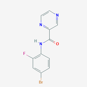 molecular formula C11H7BrFN3O B5816258 N-(4-bromo-2-fluorophenyl)pyrazine-2-carboxamide 