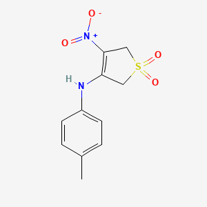 molecular formula C11H12N2O4S B5816339 N-(4-methylphenyl)-4-nitro-1,1-dioxo-2,5-dihydrothiophen-3-amine 