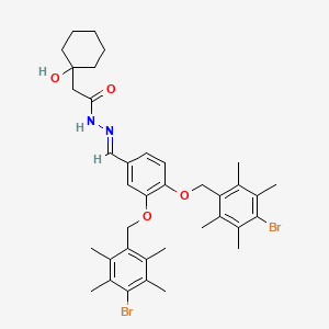 molecular formula C37H46Br2N2O4 B5816418 N'-[(E)-{3,4-BIS[(4-BROMO-2,3,5,6-TETRAMETHYLPHENYL)METHOXY]PHENYL}METHYLIDENE]-2-(1-HYDROXYCYCLOHEXYL)ACETOHYDRAZIDE 