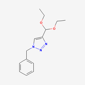 molecular formula C14H19N3O2 B581642 1-Benzyl-4-(diethoxymethyl)-1,2,3-triazole CAS No. 133735-81-6