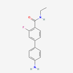 molecular formula C15H15FN2O B581646 4-(4-Aminophenyl)-N-ethyl-2-fluorobenzamide CAS No. 1345471-14-8