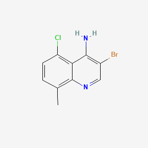 molecular formula C10H8BrClN2 B581648 3-Bromo-5-chloro-8-methylquinolin-4-amine CAS No. 1211156-08-9