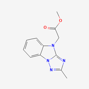 molecular formula C12H12N4O2 B5816480 Methyl 2-(2-methyl-[1,2,4]triazolo[1,5-a]benzimidazol-4-yl)acetate 