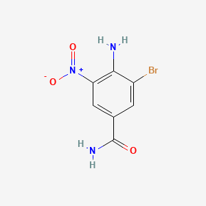 molecular formula C7H6BrN3O3 B581664 4-Amino-3-bromo-5-nitrobenzamide CAS No. 1355247-21-0