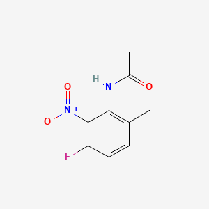 molecular formula C9H9FN2O3 B581665 2-Acetamido-4-fluoro-3-nitrotoluene CAS No. 1355247-77-6