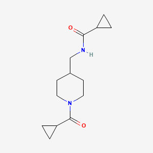 molecular formula C14H22N2O2 B5816682 N-[(1-CYCLOPROPANECARBONYLPIPERIDIN-4-YL)METHYL]CYCLOPROPANECARBOXAMIDE 