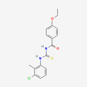 molecular formula C17H17ClN2O2S B5816702 N-[(3-chloro-2-methylphenyl)carbamothioyl]-4-ethoxybenzamide 