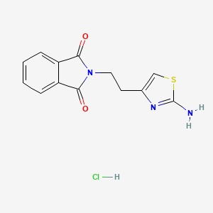molecular formula C13H12ClN3O2S B581677 2-Amino-4-[(2-N-phthalimido)ethyl]thiazole HCl CAS No. 137118-00-4