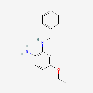 molecular formula C15H18N2O B581679 1-N-Benzyl-5-ethoxybenzene-1,2-diamine CAS No. 1373232-39-3