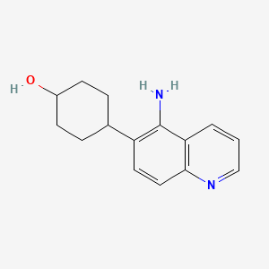 B581680 4-(5-Aminoquinolin-6-yl)cyclohexan-1-ol CAS No. 1373232-40-6