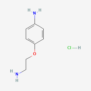 molecular formula C8H13ClN2O B581708 4-(2-Aminoethoxy)aniline hydrochloride CAS No. 1375068-75-9