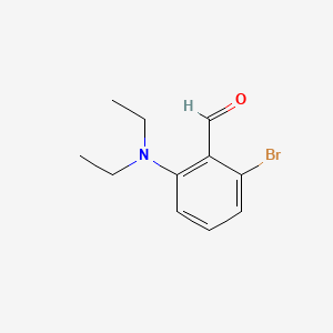 molecular formula C11H14BrNO B581710 2-溴-6-(二乙氨基)苯甲醛 CAS No. 1375069-10-5