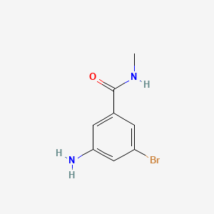 molecular formula C8H9BrN2O B581712 3-Amino-5-bromo-N-methylbenzamide CAS No. 1375069-14-9