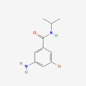 molecular formula C10H13BrN2O B581713 3-氨基-5-溴-N-异丙基苯甲酰胺 CAS No. 1375069-15-0