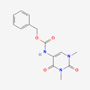 molecular formula C14H15N3O4 B581716 Benzyl N-(1,3-dimethyl-2,4-dioxopyrimidin-5-yl)carbamate CAS No. 1375069-36-5