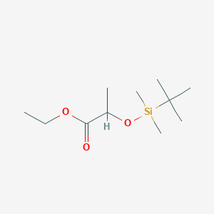 molecular formula C11H24O3Si B058172 Propanoic acid, 2-[[(1,1-dimethylethyl)dimethylsilyl]oxy]-, ethyl ester CAS No. 105198-38-7