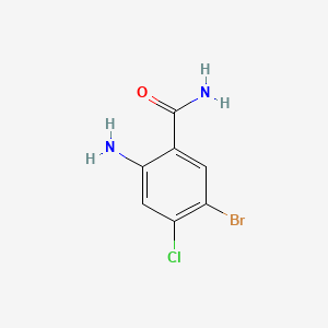 molecular formula C7H6BrClN2O B581720 2-Amino-5-bromo-4-chlorobenzamide CAS No. 1379338-88-1