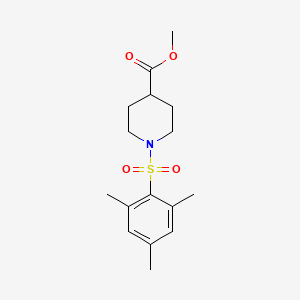 molecular formula C16H23NO4S B5817207 METHYL 1-(2,4,6-TRIMETHYLBENZENESULFONYL)PIPERIDINE-4-CARBOXYLATE 