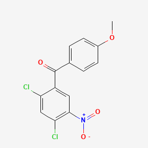 molecular formula C14H9Cl2NO4 B5817253 (2,4-Dichloro-5-nitrophenyl)-(4-methoxyphenyl)methanone 