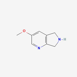 molecular formula C8H10N2O B581727 3-methoxy-6,7-dihydro-5H-pyrrolo[3,4-b]pyridine CAS No. 1256824-39-1